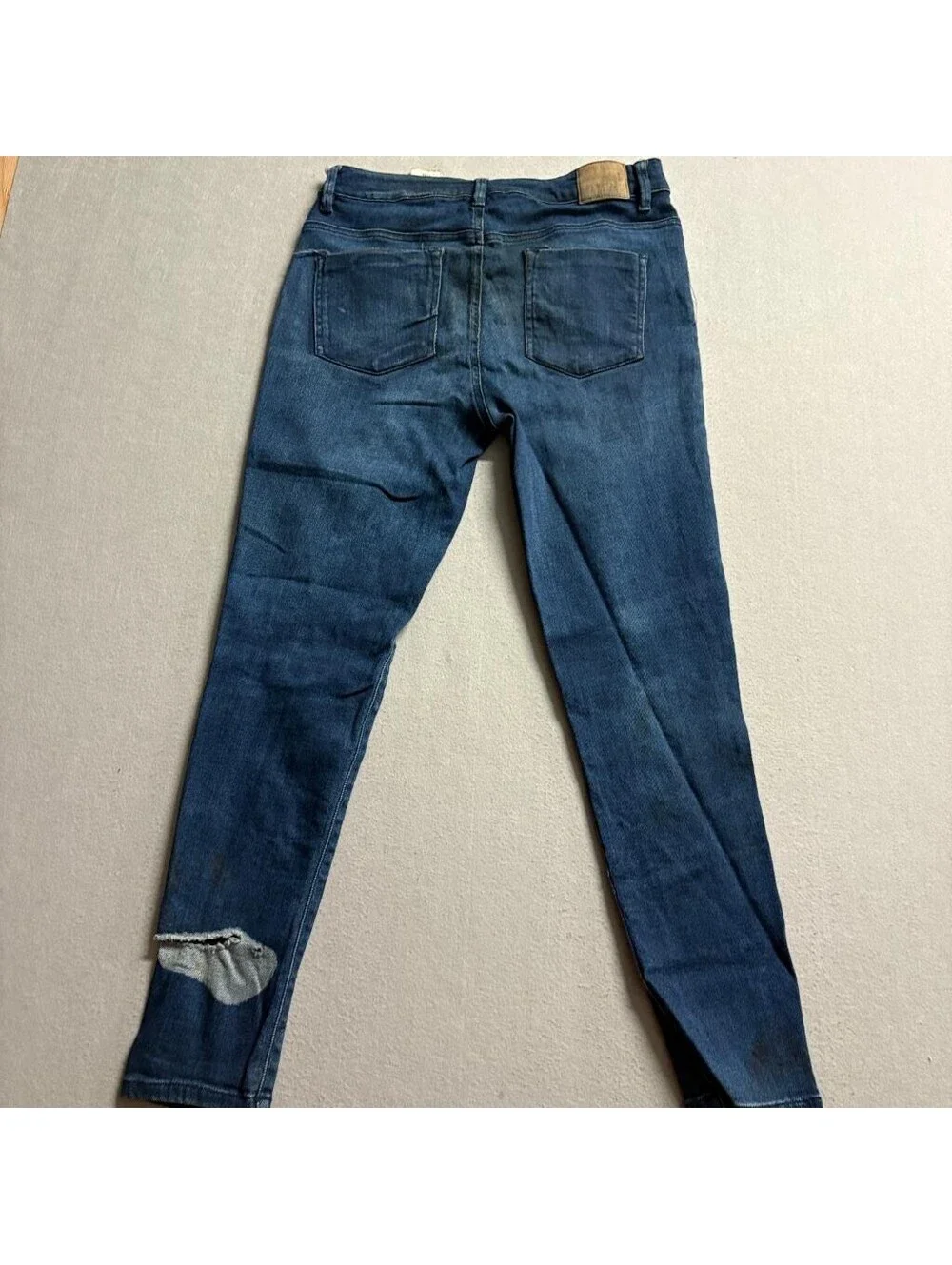 Candiani Denim Jeans Womens Size Medium Blue Distressed Italian Cotton Blend